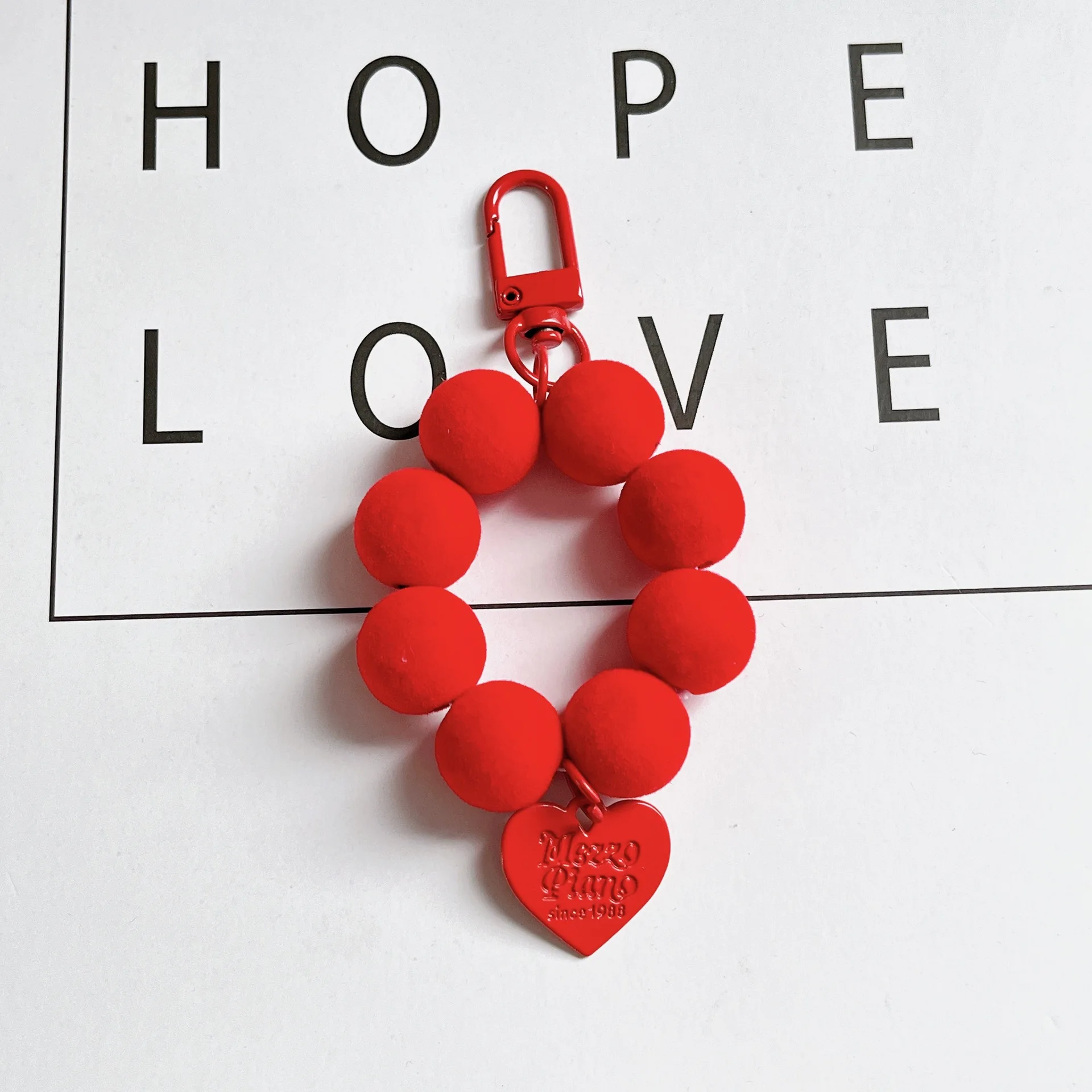 Зимний расшитый бисером короткий чехол для телефона с цепочкой конфетных цветов Чехол наушников висит кольцевой пряжкой в виде сердца