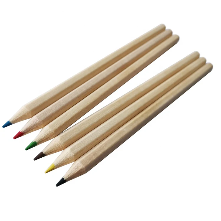 High Quality Environmental protection Natural Wooden 7 inch 6 Colors Pencil