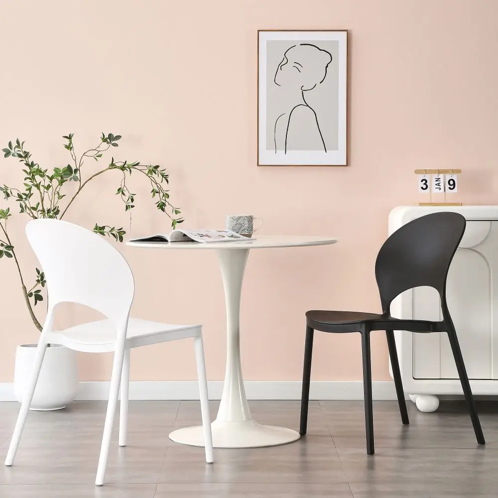 Factory customized light weight plastic dining chairs living room chairs