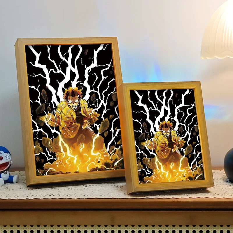 Hot Sale RGB Control Anime Character Poster LED Light Box Iron Frame with 3 Colors Light Painting for Anime Art