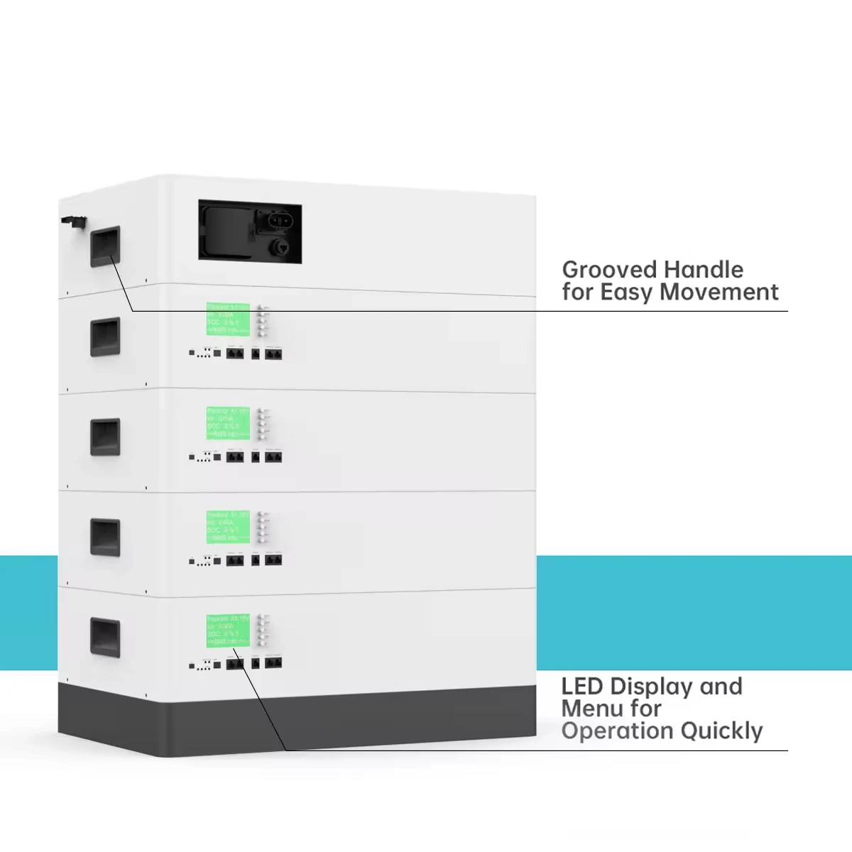Beny 5.22kwh 51.2V 102ah Stackable 48v Lifepo4 Energy Storage Battery Solar Power Station For Home Use