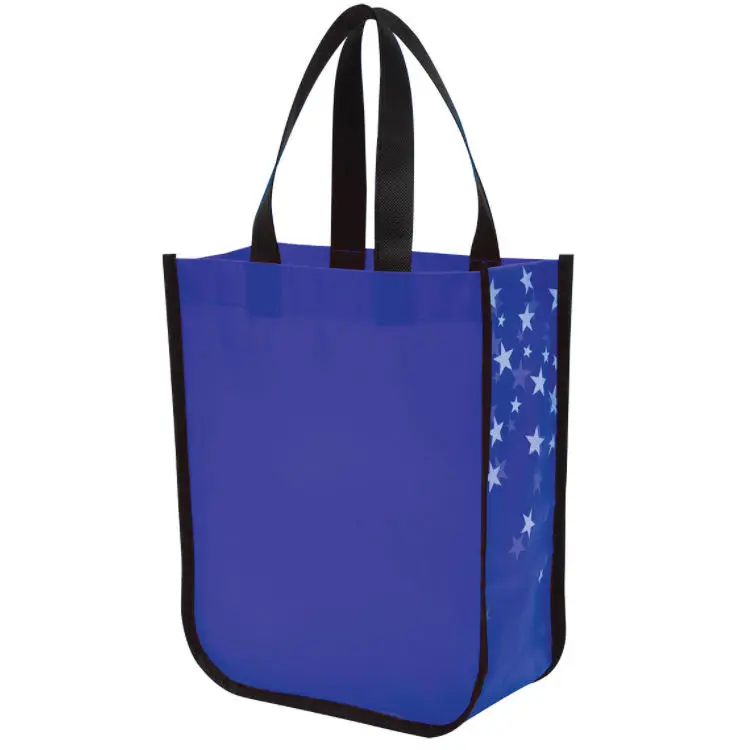 Recyclable Round Corner Eco Friendly Custom Logo Printed Shopping Tote Bag Non Woven Bag