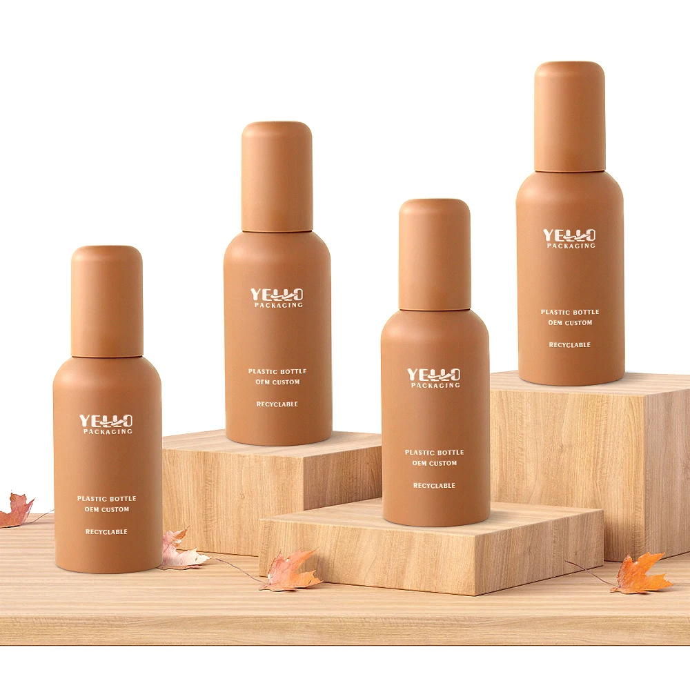 Luxury Round Matte Black Pink Blue Brown Plastic Body Face Fine Mist Spray Bottle 30 ml 50 ml 100 ml 120ml 4oz 150ml 200ml 250ml