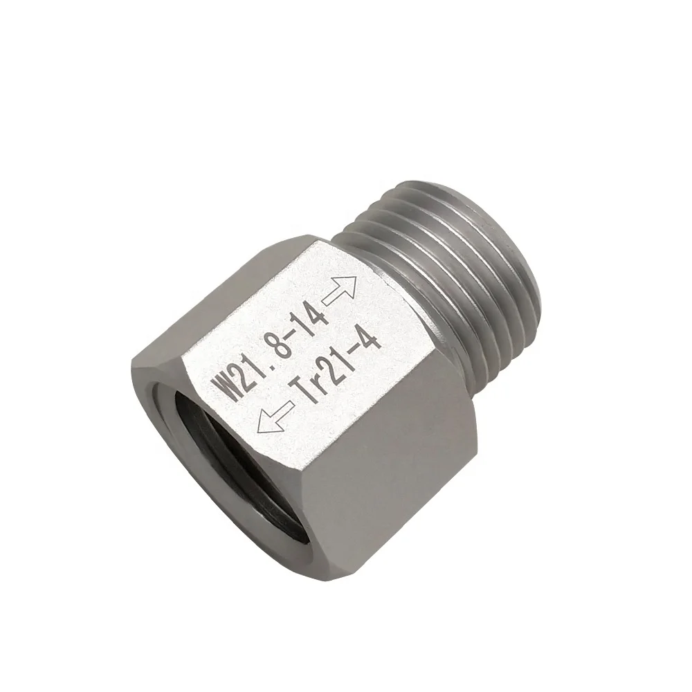 Female Tr21-4 to Male W21.8 CO2 Converter for Soda stream Cylinder