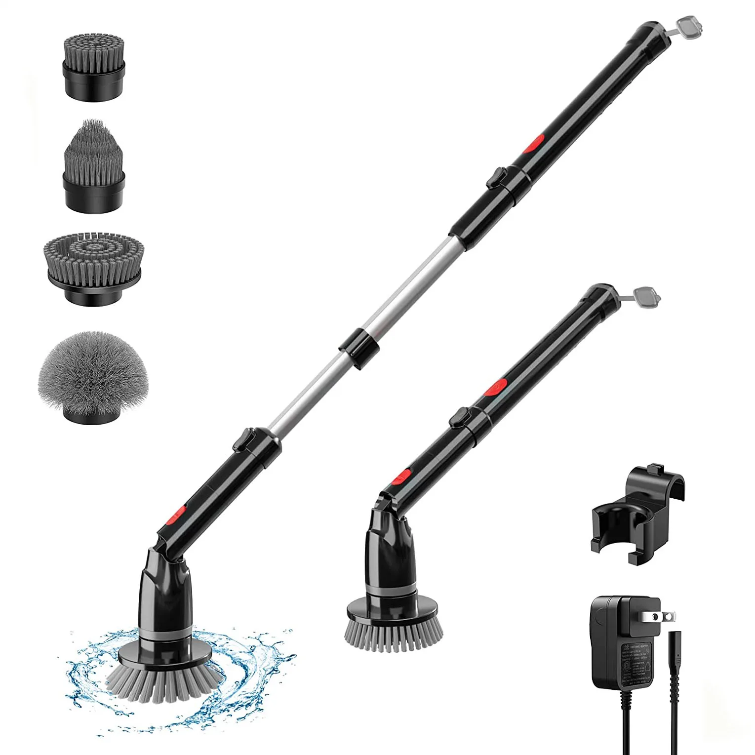 Portable Spin Scrubber Power Bathroom Floor Scrubber Cordless Shower Cleaner Electric Cleaning Brush