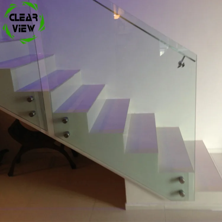 Clearview Furnishing outdoor led balcony aluminum glass railing for house