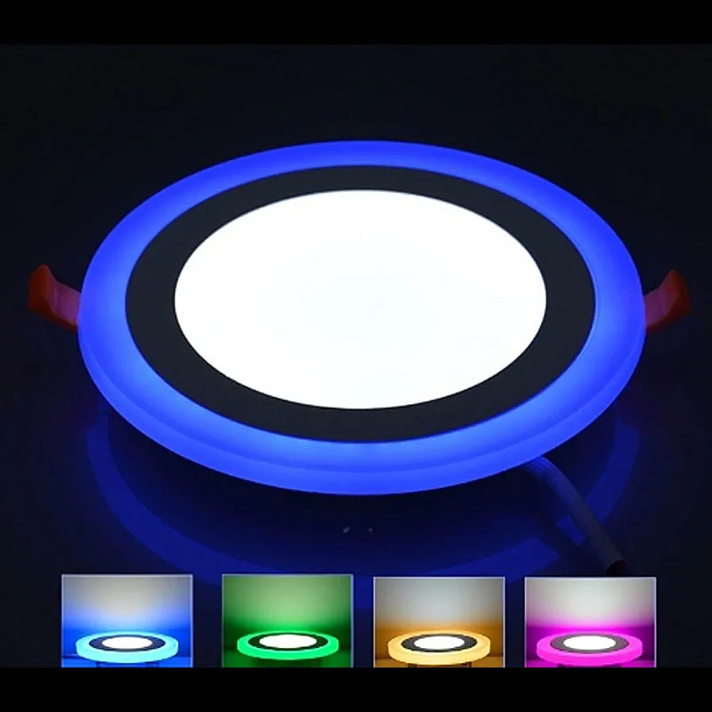 Stylish Two Tone 6+3W LED Panel Light Unique Aluminum Body Design Embedded Dual 4000K Hospital Supermarket Modern Shape Panel