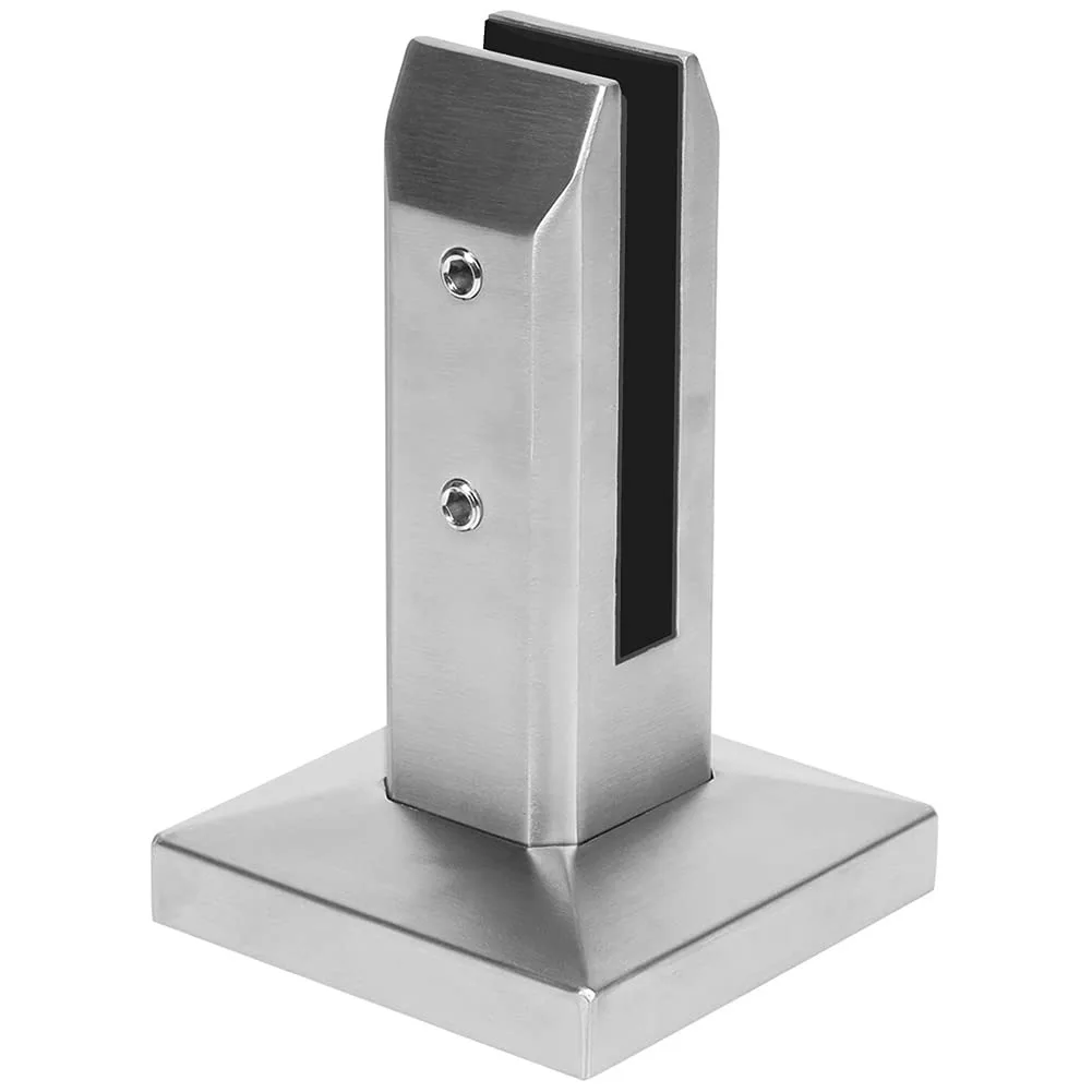 304 Stainless Steel Square Glass Spigots Pool Fence Spigot Clamp Home Garden Stairs Balustrade Railing Balcony Glass Floor Clamp