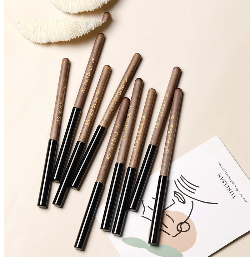 Nail art brush set color painting flower round head flat head phototherapy pen gradient poke dizzy dyeing pull line pen set