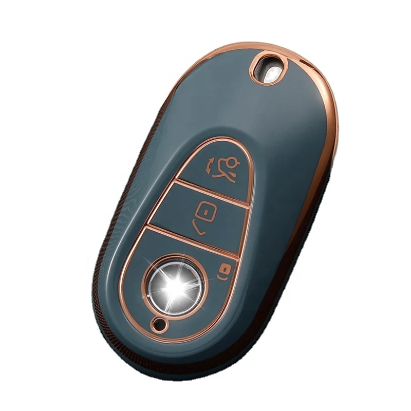 Car Key fob Cover for Mercedes Benz W223 W206, TPU Key Case Cover Shell for Mercedes Benz C-Class S-Class 2021