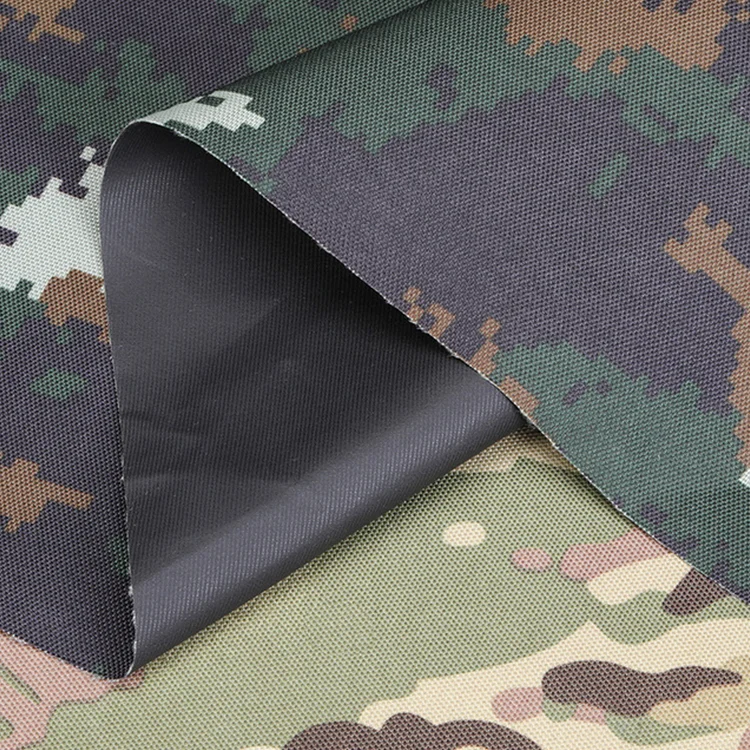 waterproof polyester 1000d 600d cordura oxford coated camo fabric custom printing