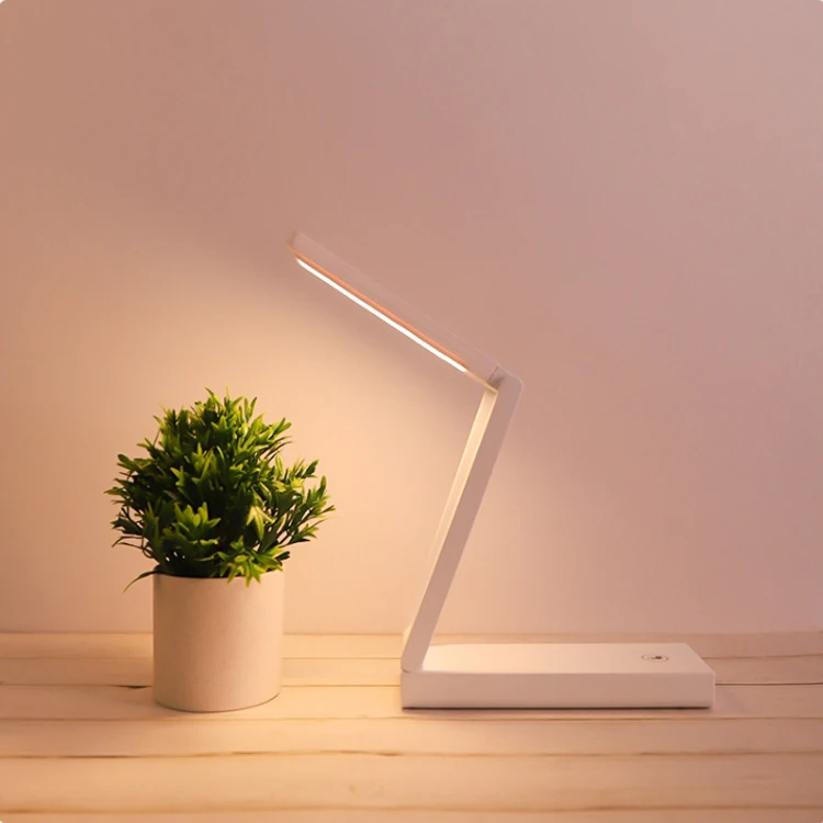3 Light Colors Stepless Dimmable Brightness Type C USB Rechargeable LED Book Lights Power Bank Foldable LED Table Lamp