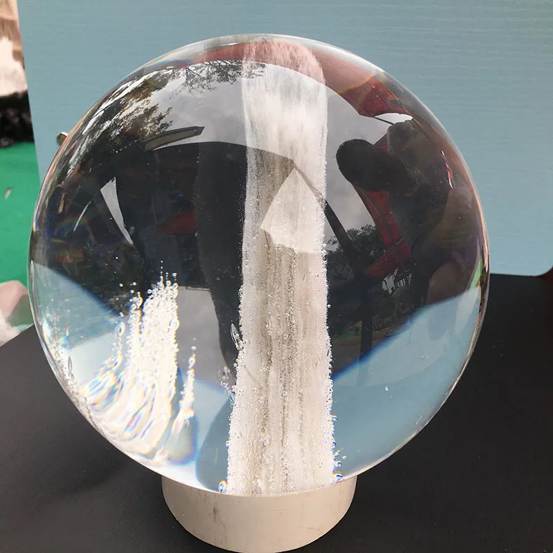 Оптовая продажа большой камень из драгоценных камней белый кварц хрусталь сферический шар для домашнего декора