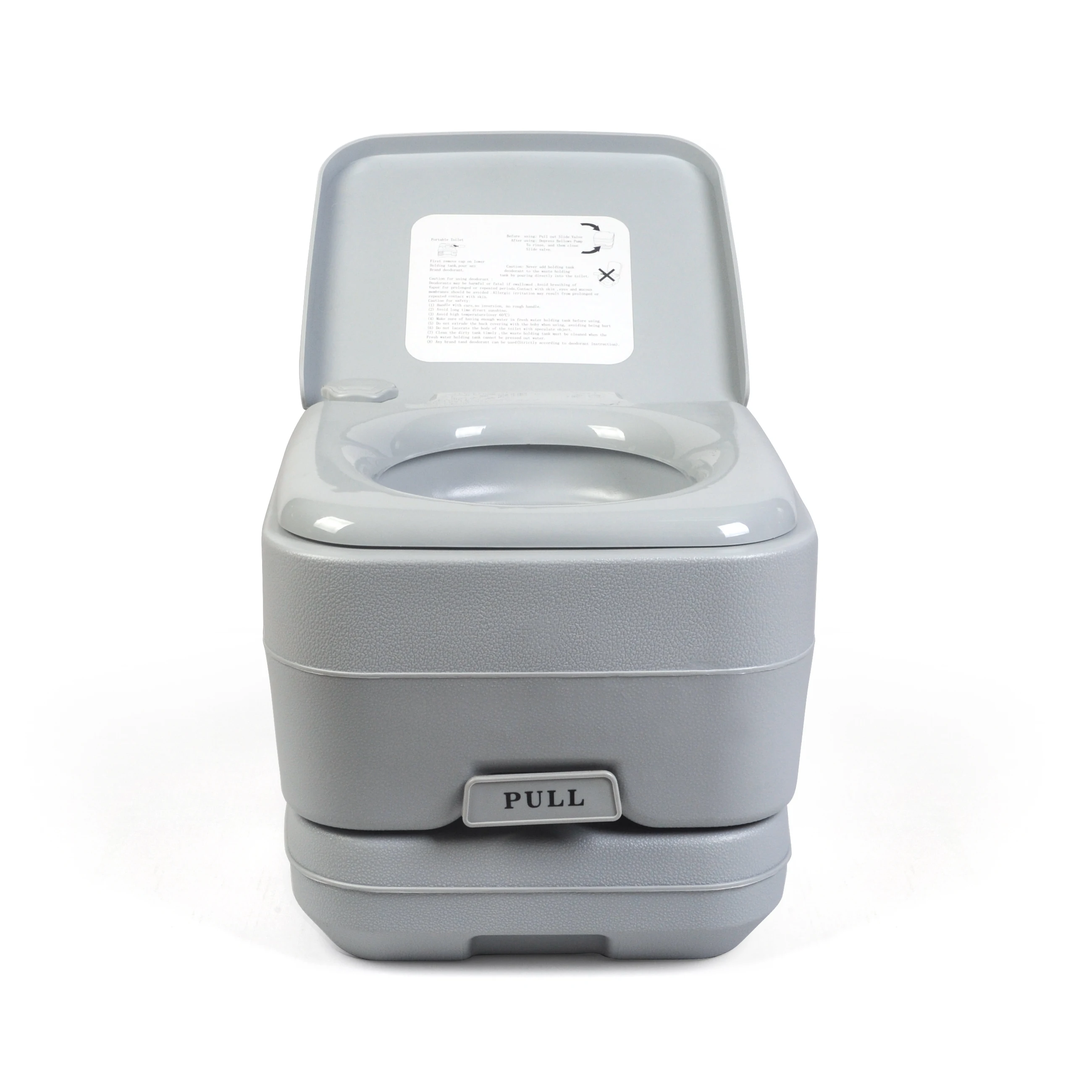 10L Portable Toilet for Camping with Piston Pump Marine Boat Double Outlet