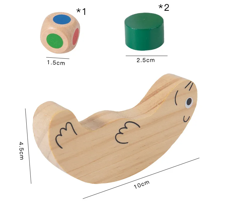 Wooden Stacking Block Set Snail Intelligence Toys Building Blocks Educational Toys Stacked Boat Stack High Child Balance Toy