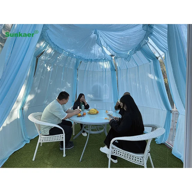 Top Aluminum Polycarbonate Fixed Style Dome House Clear Hotel Dome Tent Modern Geodesic Design for Outdoor Use bubble house