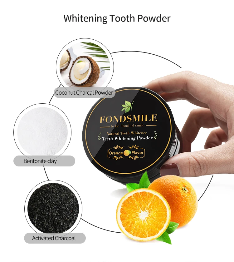 IVISMILE Oral Hygiene Tartar Removal Stains Tooth Black Powders Teeth Whitening Charcoal Powder