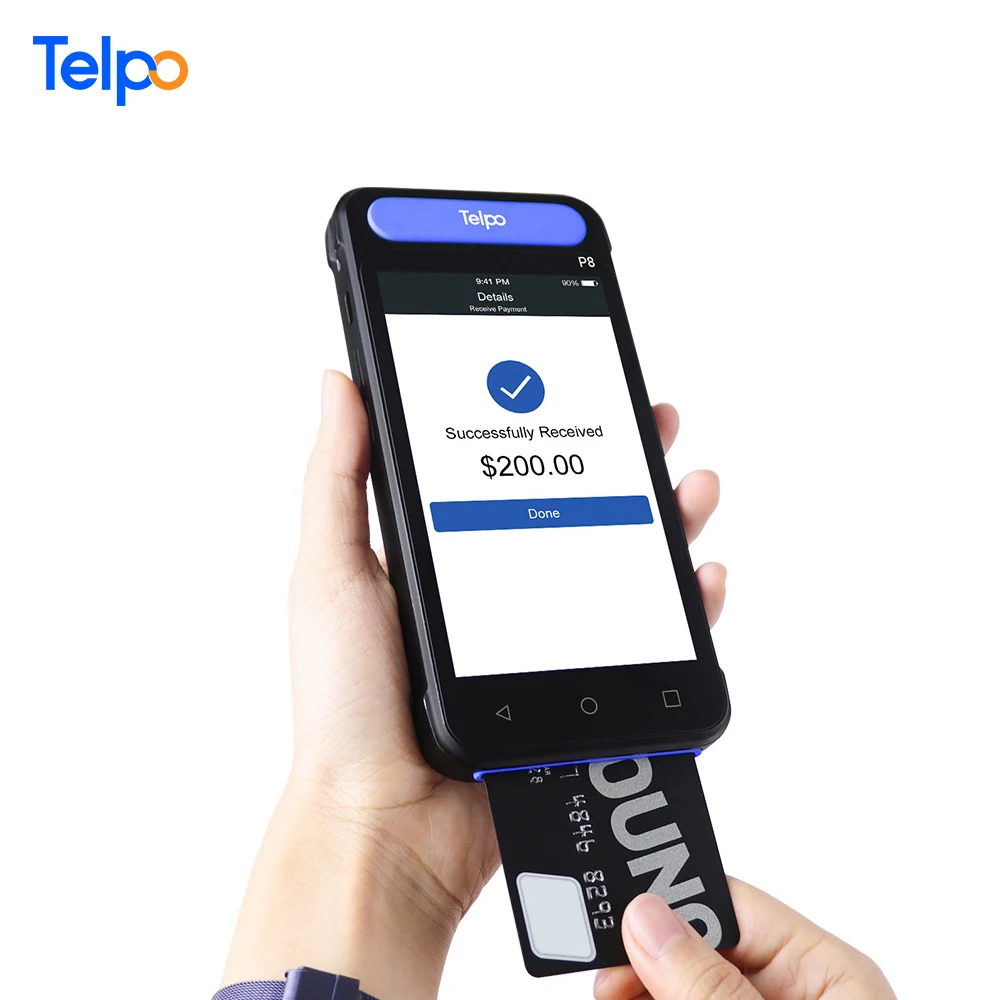 Telpo P8 Handheld NFC msr smart mobile magnetic stripe credit card reader smart POS terminal