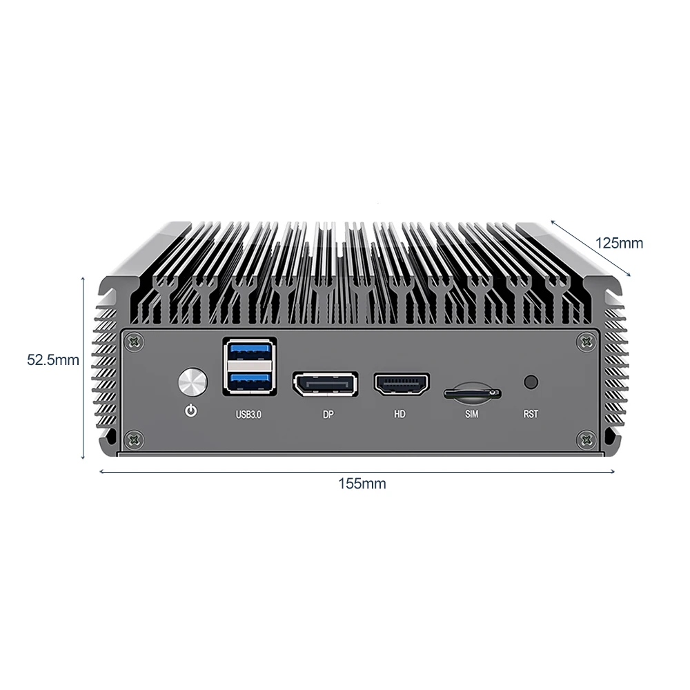 2 5 г мини-маршрутизатор ручка-tium N5000 4LAN RJ45 DDR4 HD Mini DP 4 K дисплей безвентиляторный мини компьютер barebone AES-NI ESXi pfSense брандмауэр ПК