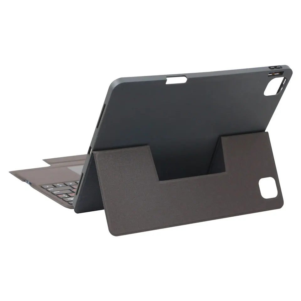 YiLing factory OEM Wireless Leather Keyboard Case Compatible With For iPad Pro 12.9 inch Touchpad Cover With Pen Holder