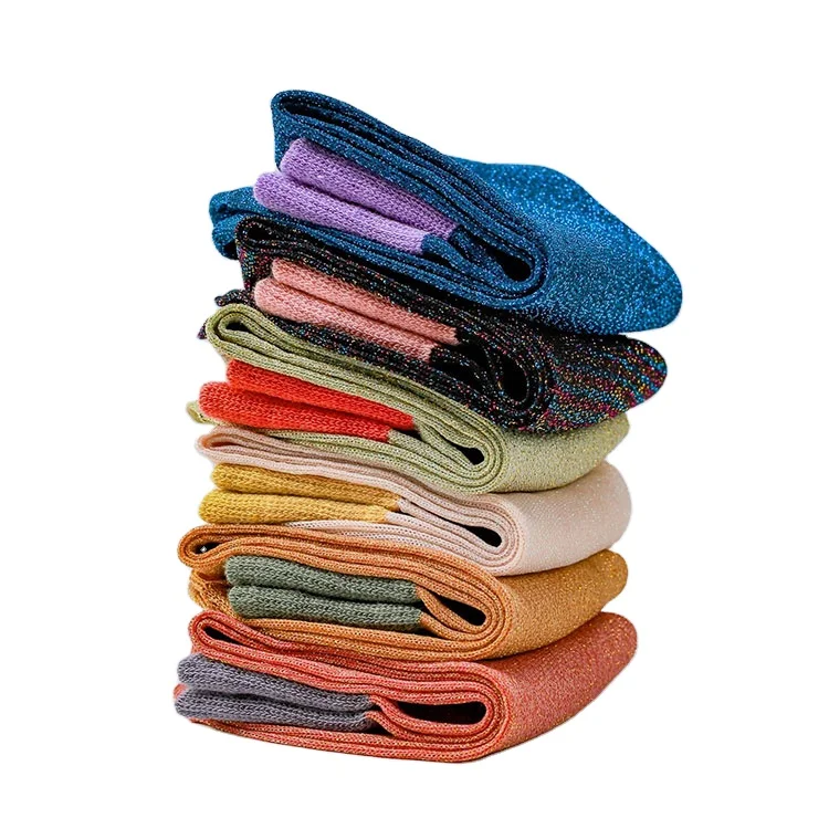 Wholesale Spring And Summer breathable Korean Style Cute Women Ladies Crew Thin Flash Sexy Socks