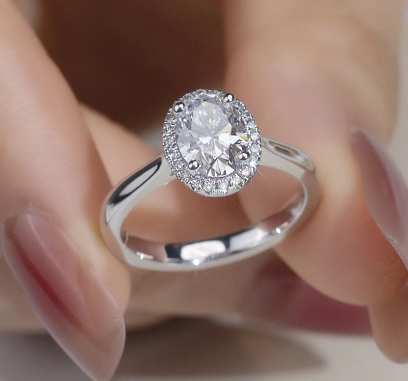 Messi jewelry MSR-1089 Women Jewelry Handmade 14K Gold Ring 1CT Oval IGI Lab Diamond Ring Customized Engagement/Wedding Ring