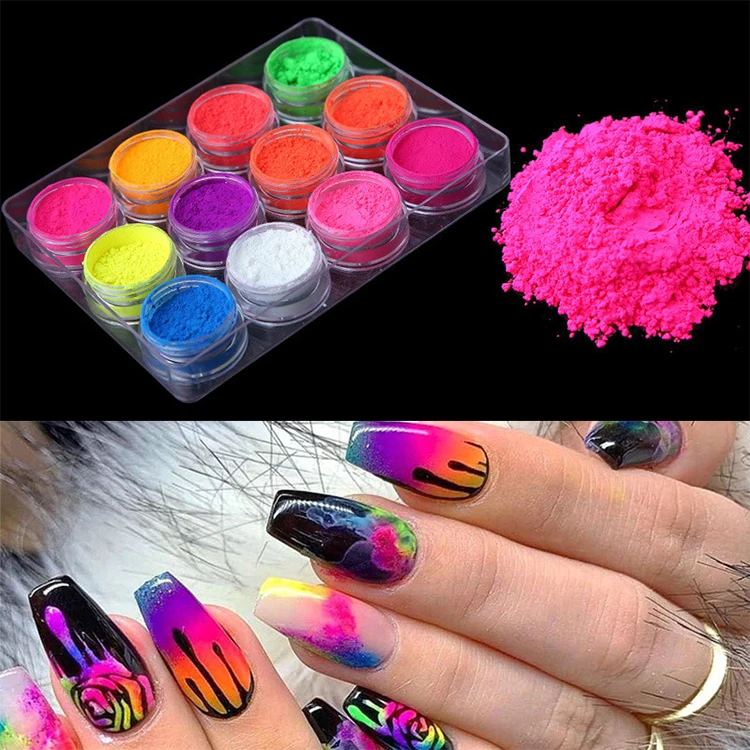 Huati Sifuli RubioAroma 12 color nail art stamping gel Fluorescence painting gel polish uv led nail gel paint OEM