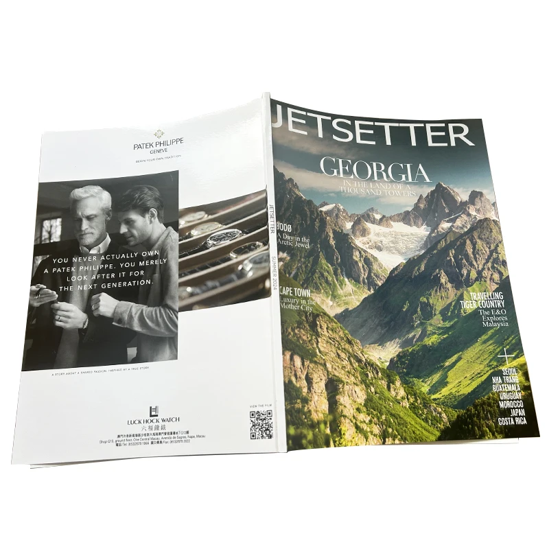 Custom Book Printing Service Paperback Soft Cover Full Color Magazine Book