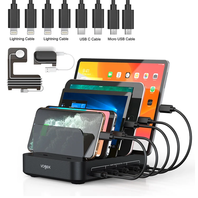Smart Identification High Safe 50W Powerful Output Multiple Devices Charging Station