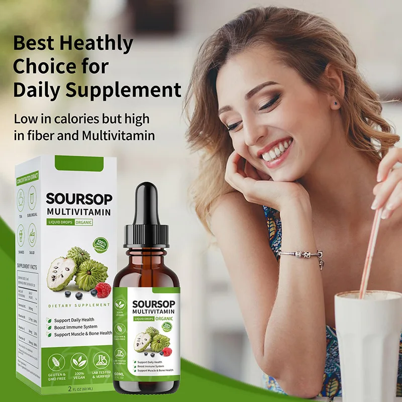 Лидер продаж капли экстракта OEM Soursop органические поливитаминные добавки для укрепления иммунной