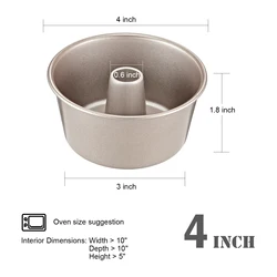 CHEFMADE Oven Bakeware Non-stick Carbon Steel Nonstick Non Stick Round Chiffon Tube Angel Food Baking Tray Cake Pan