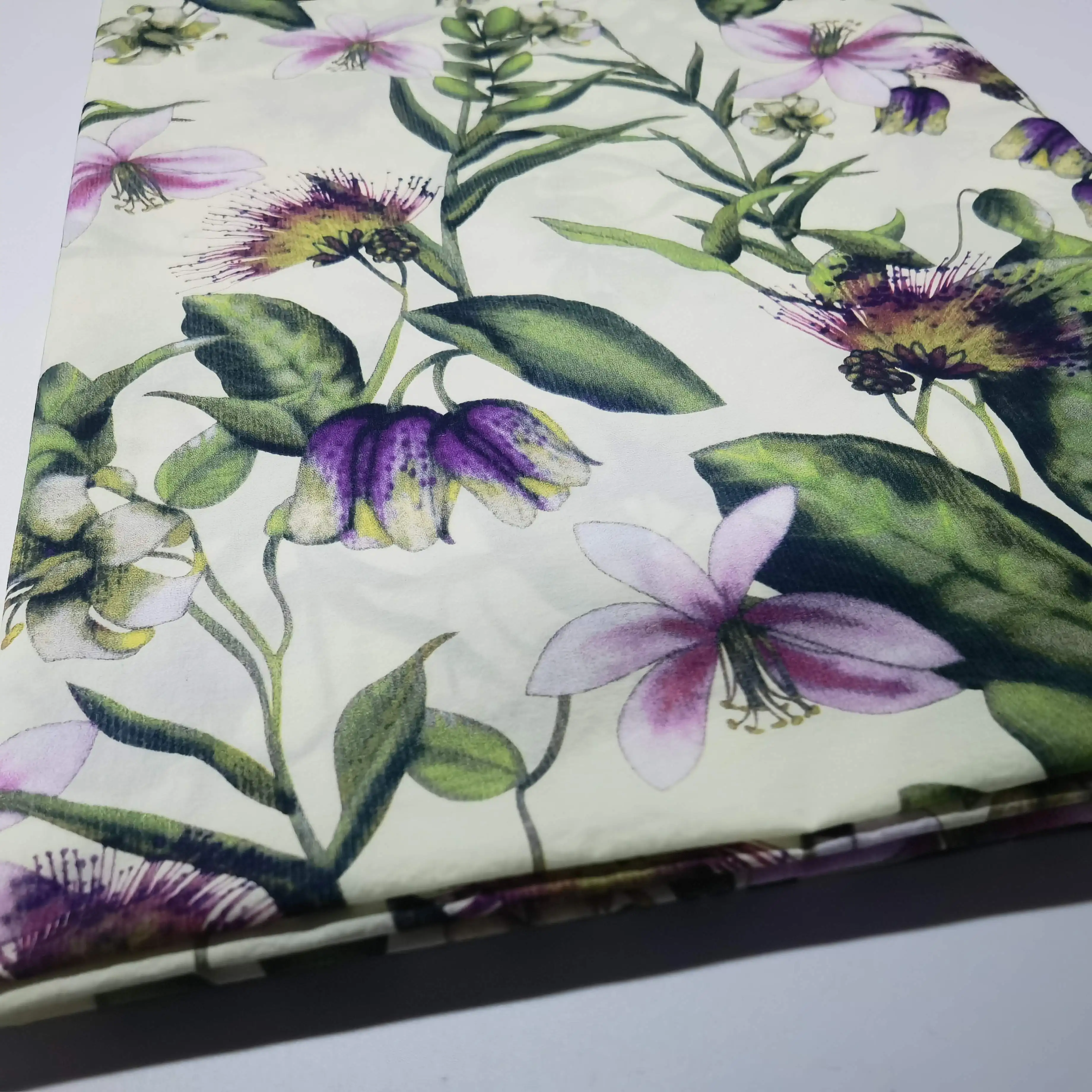 high quality stock nylon cotton spandex fabric 55% polyamide 42% cotton 3%  elastane stock printed