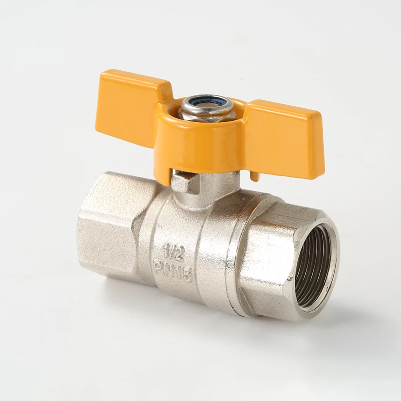 Brass valve Internal thread Butterfly handle Factory direct sales Apply in gas system