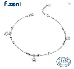 Adjustable Dainty 925 Sterling Silver Body Jewelry Round Beads Lucky Star Foot Chain Beach Anklet Custom