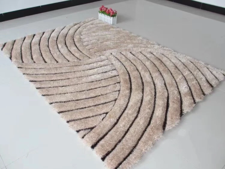 
3D polyester stretch cotton shaggy home rug for living room area 