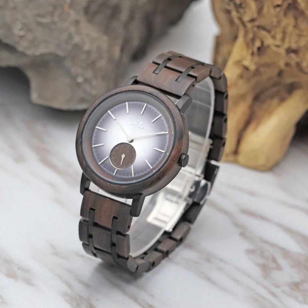 Wholesale high end custom waterproof wooden steel watch men size wrist watches fancy