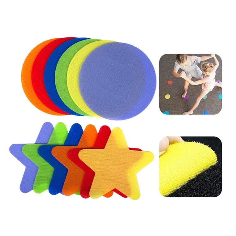 Customized Multicolor 5 inch Colorful Maple Leaf Star Carpet Markers Sitting Dots