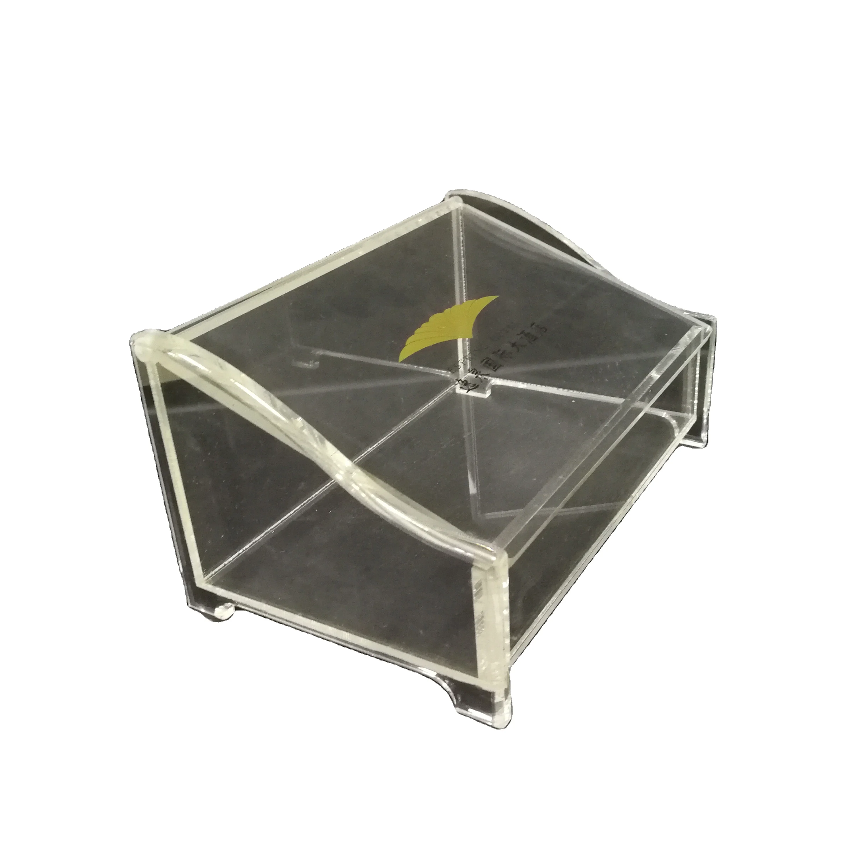Acrylic tea bag organizing box with hinged lid,factory customized acrylic tea box