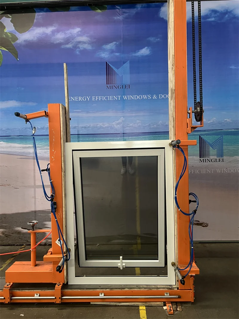 Minglei Popular Modern Style Custom Aluminum Glass Door and Window Frame Double Glazed Awning Window