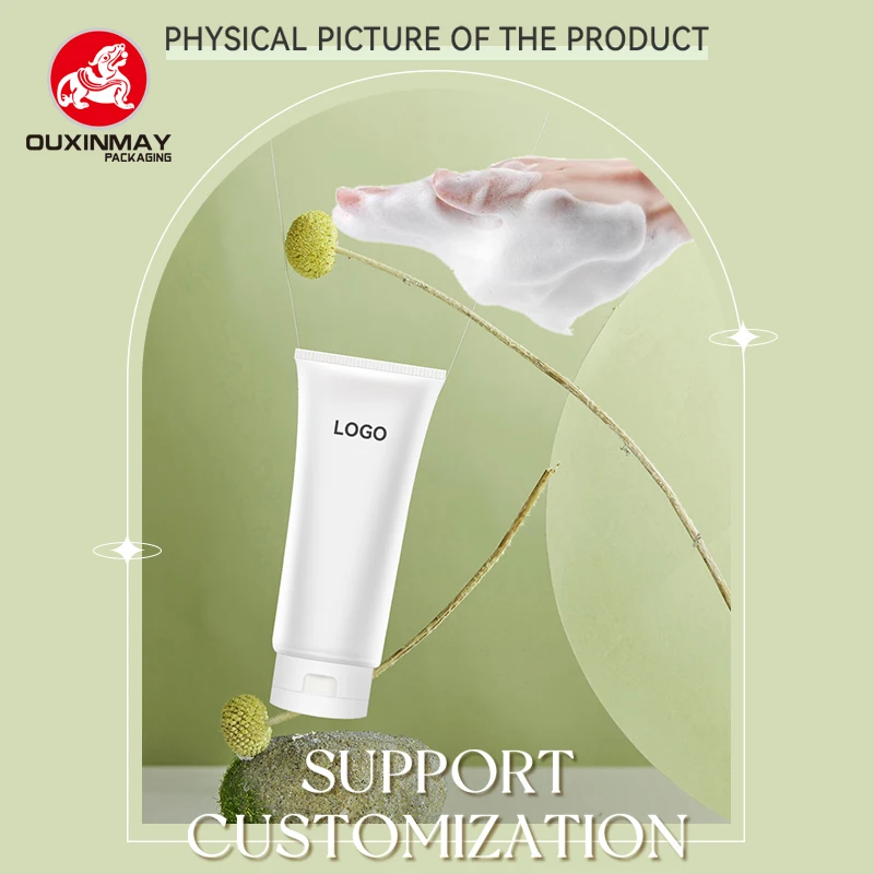Co friendly Sugar cane  PE packaging cleanser soft hand cream hair and body tube shampoo  Squeeze for cream tube packaging
