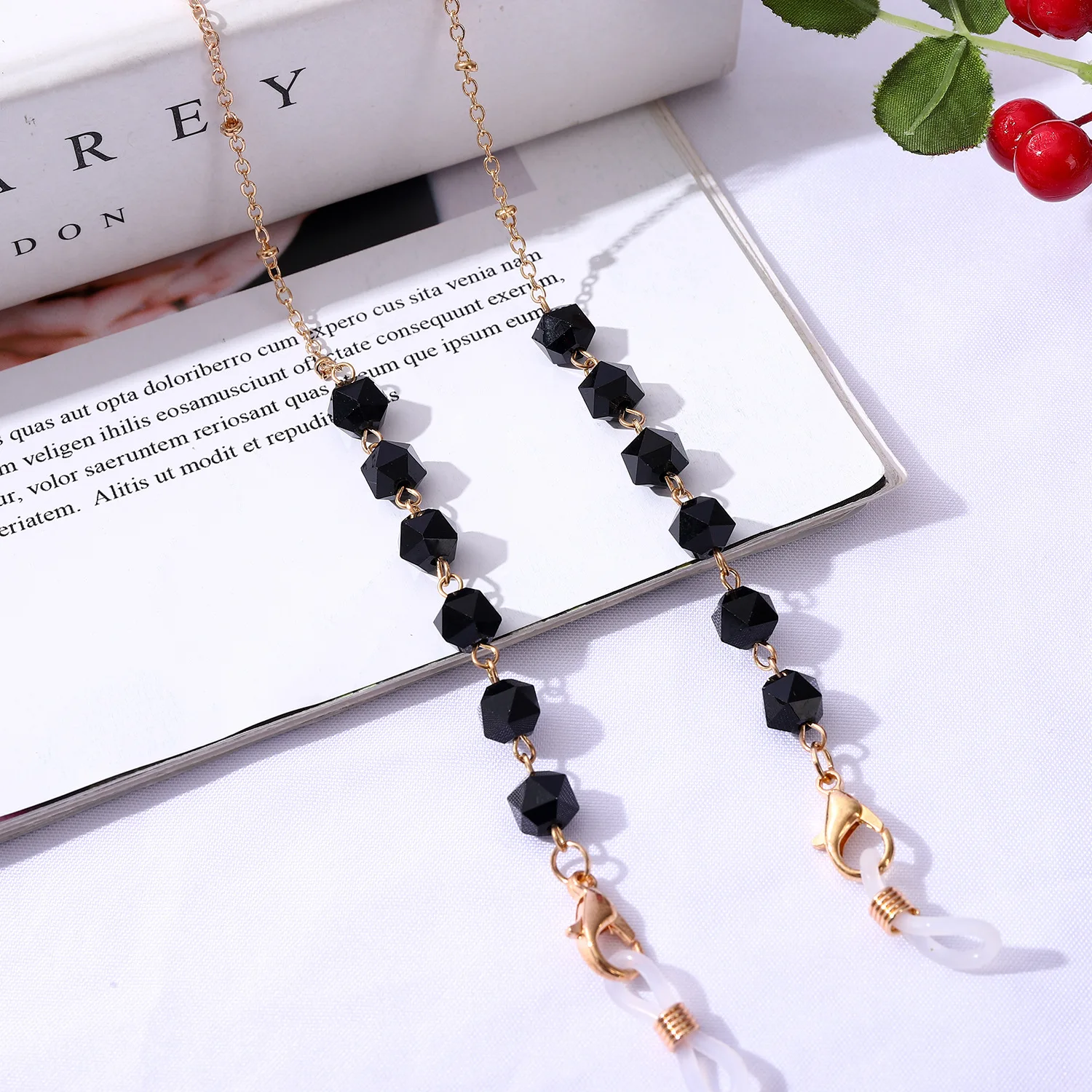 New Fashion Multicolor  Summer Trendy Crystal Glass Beaded Eyeglass Eyewear Chain  For Sunglasses