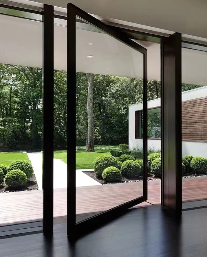 Large conference rooms lecture theatres laboratories high quality glass pivot door with 180 degree opening