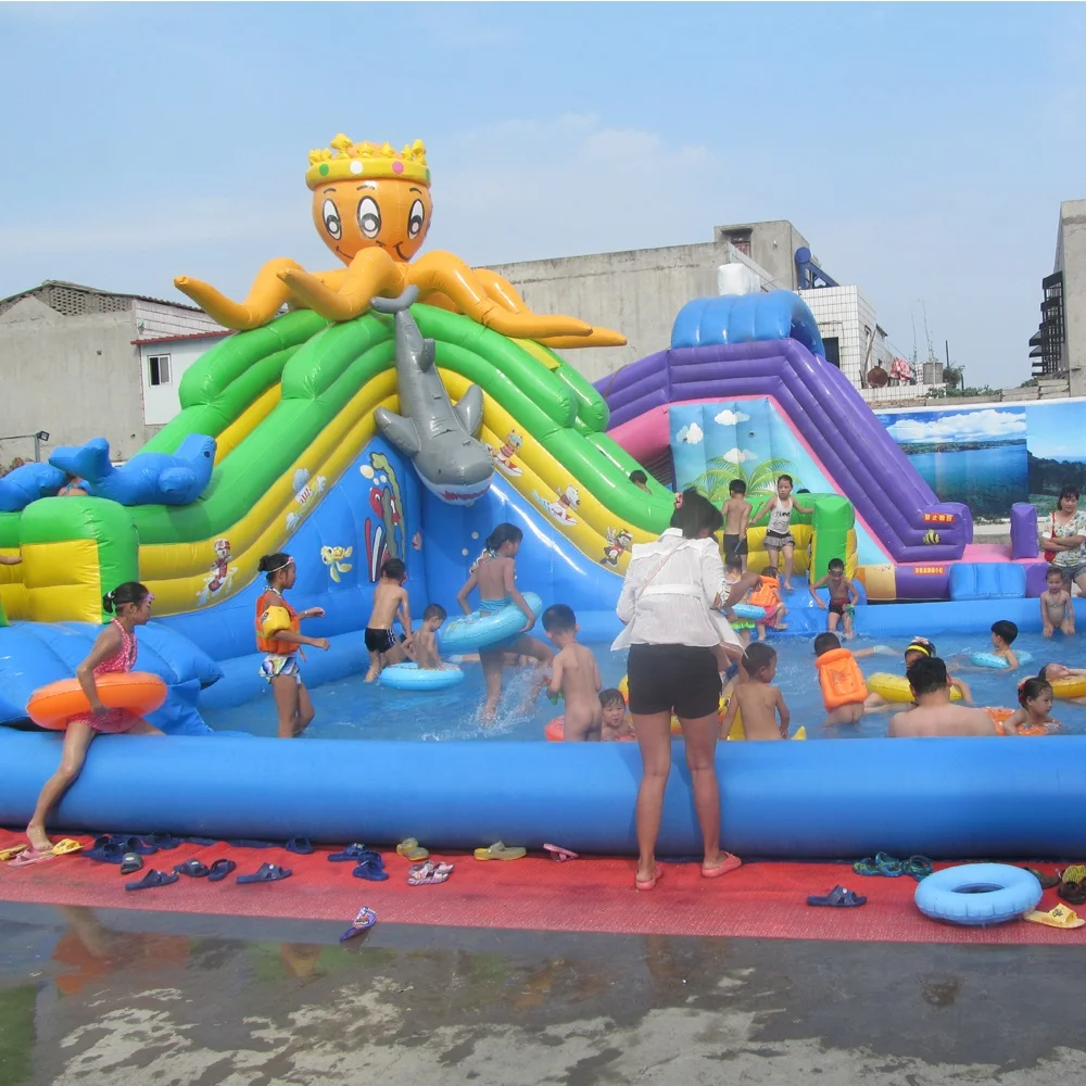 Factory Direct Home Business Entertainment Inflatable Octopus Model Water Slide