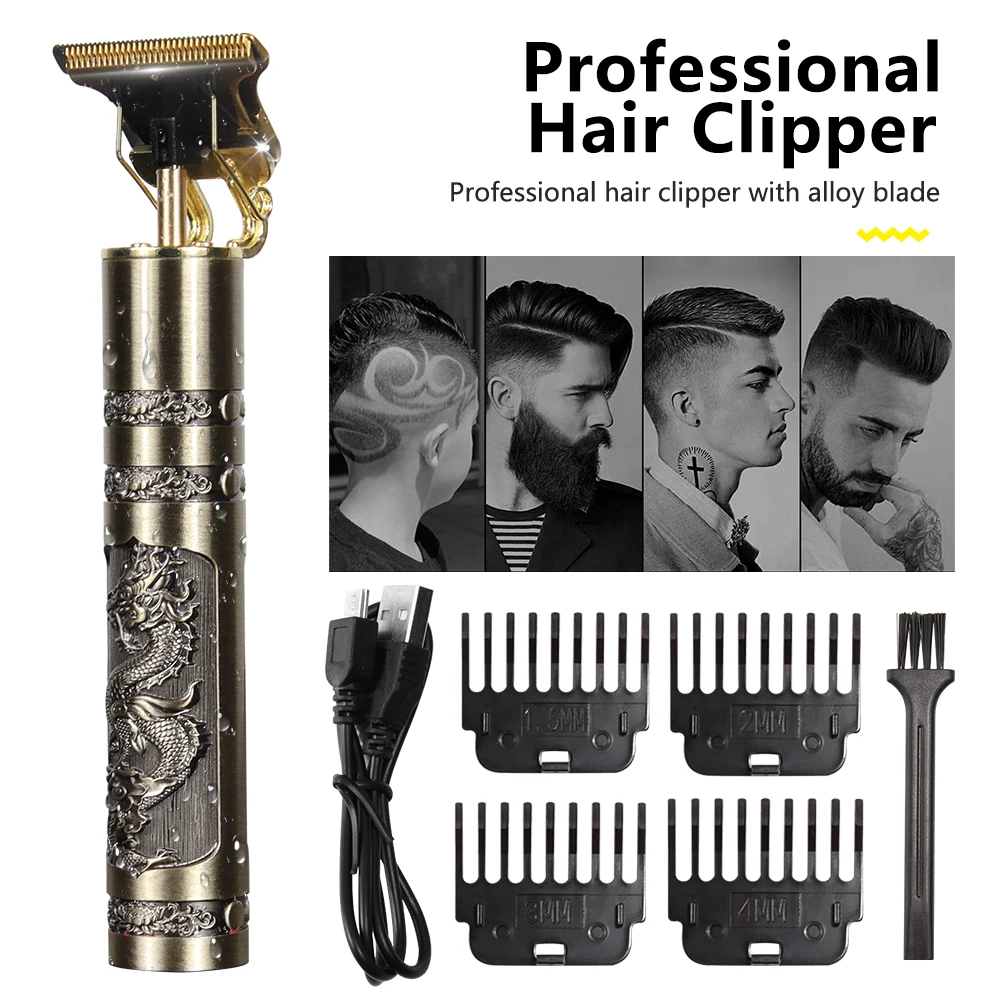 2022 HY Hair For Men Hot Top Selling Popular Professional Rechargeable Dragon & Buddha Shaver Hair Trimmer Machine vintage t9