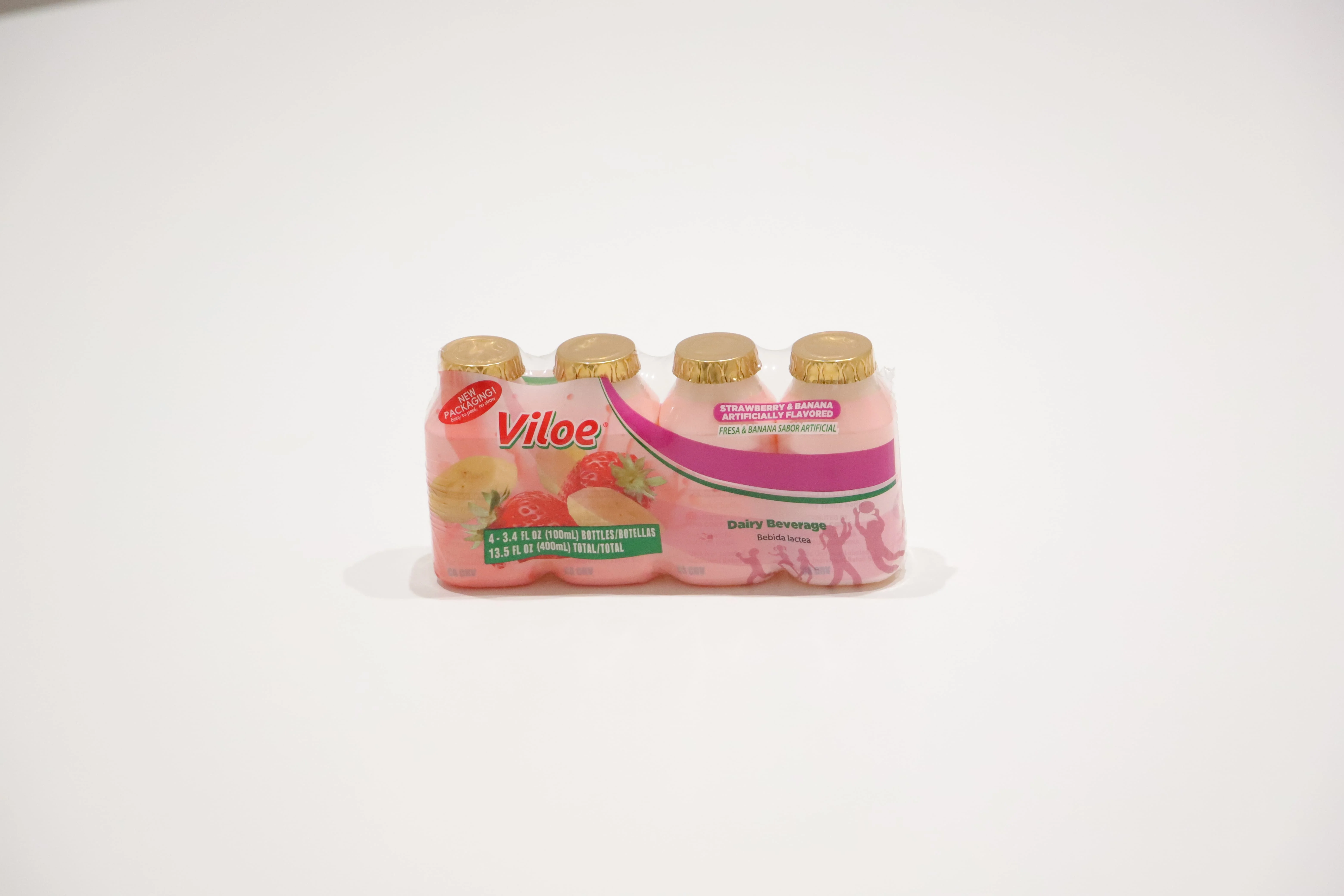 Viloe Lactobacillus Drink, 10 months shelf life, Four Different Flavors Dairy Beverage, Easy to peel