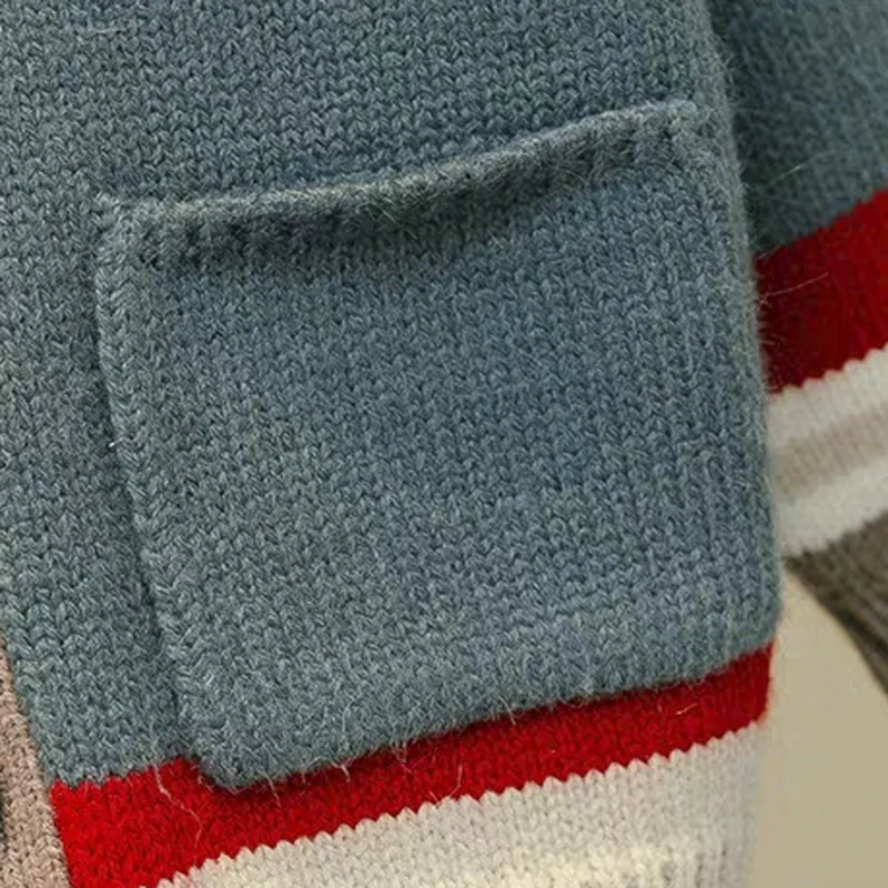 wholesale new design kids boys pure cashmere winter coat with buttons