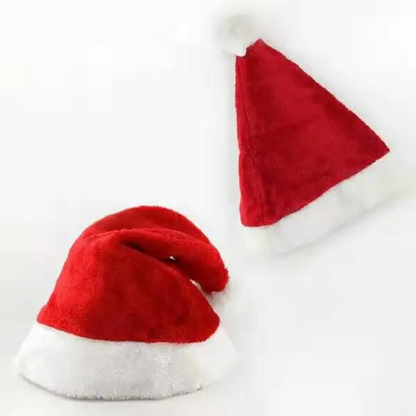 christmas decorations Fleece Santa cap Christmas gifts blank custom party top hat