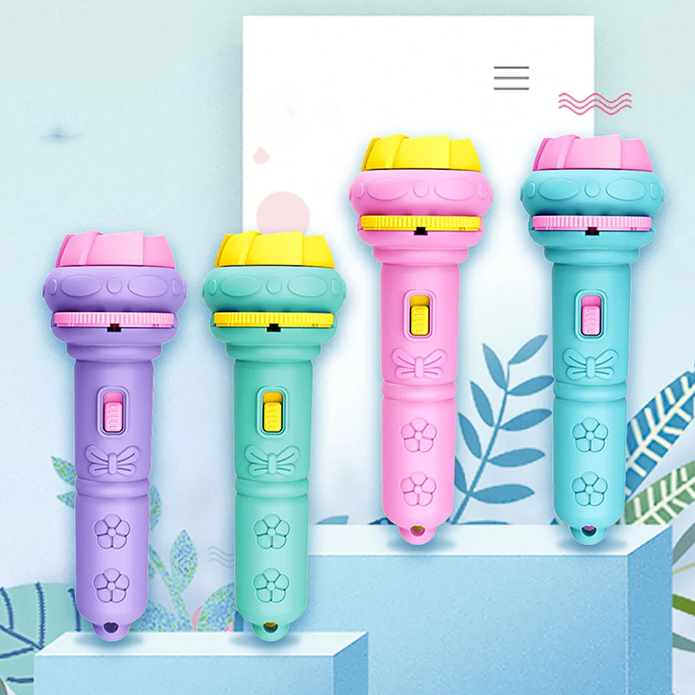 Cute Flashlight Projector Torch Lamp Toy 24 /48Patterns Education Toy Baby Sleeping Story Book Flashlight Projector Toy Xmas Gif