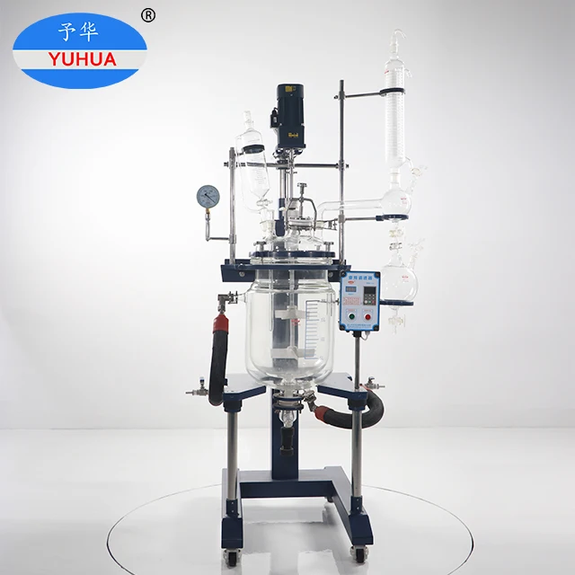 10L 20L 50L100L Doule Layer Glass Reactor for Chemical Liquid Mixing