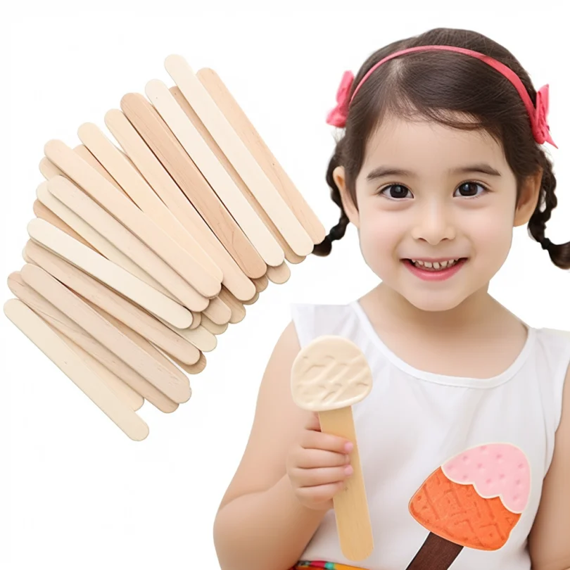 Great Standard Food Grade Craft  Ice Cream wooden Sticks With Custom Logo